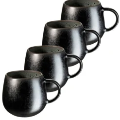 Kaffeebecher-Set, Steinzeug Carellia Grau
