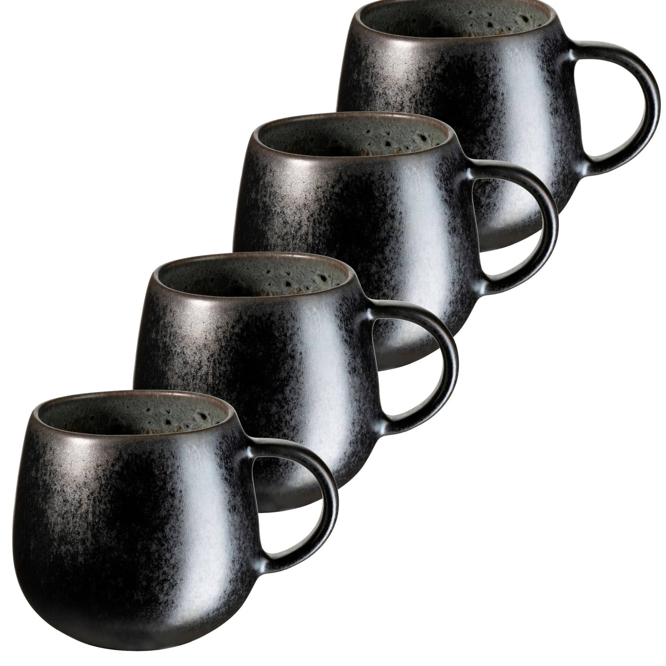 Kaffeebecher-Set, Steinzeug Carellia Grau