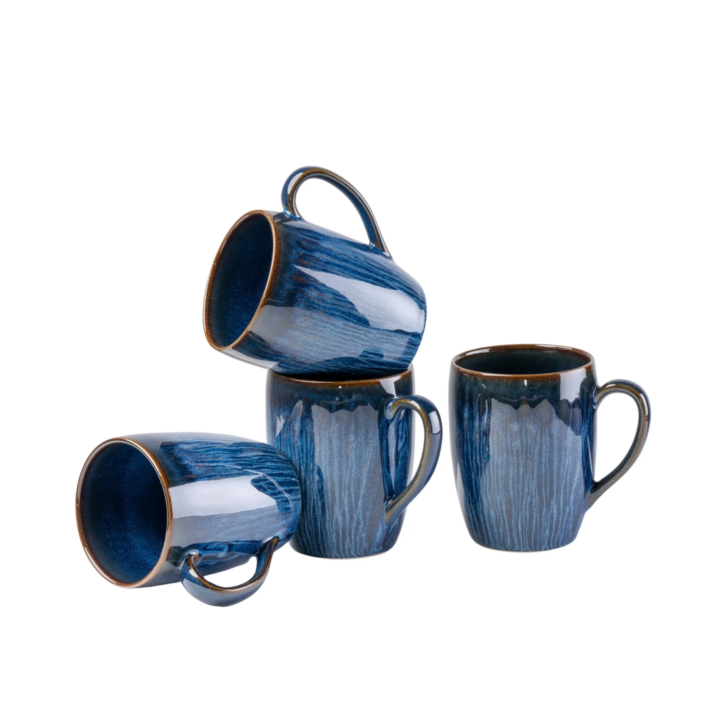 Kaffeebecher-Set, Steinzeug Eisfall