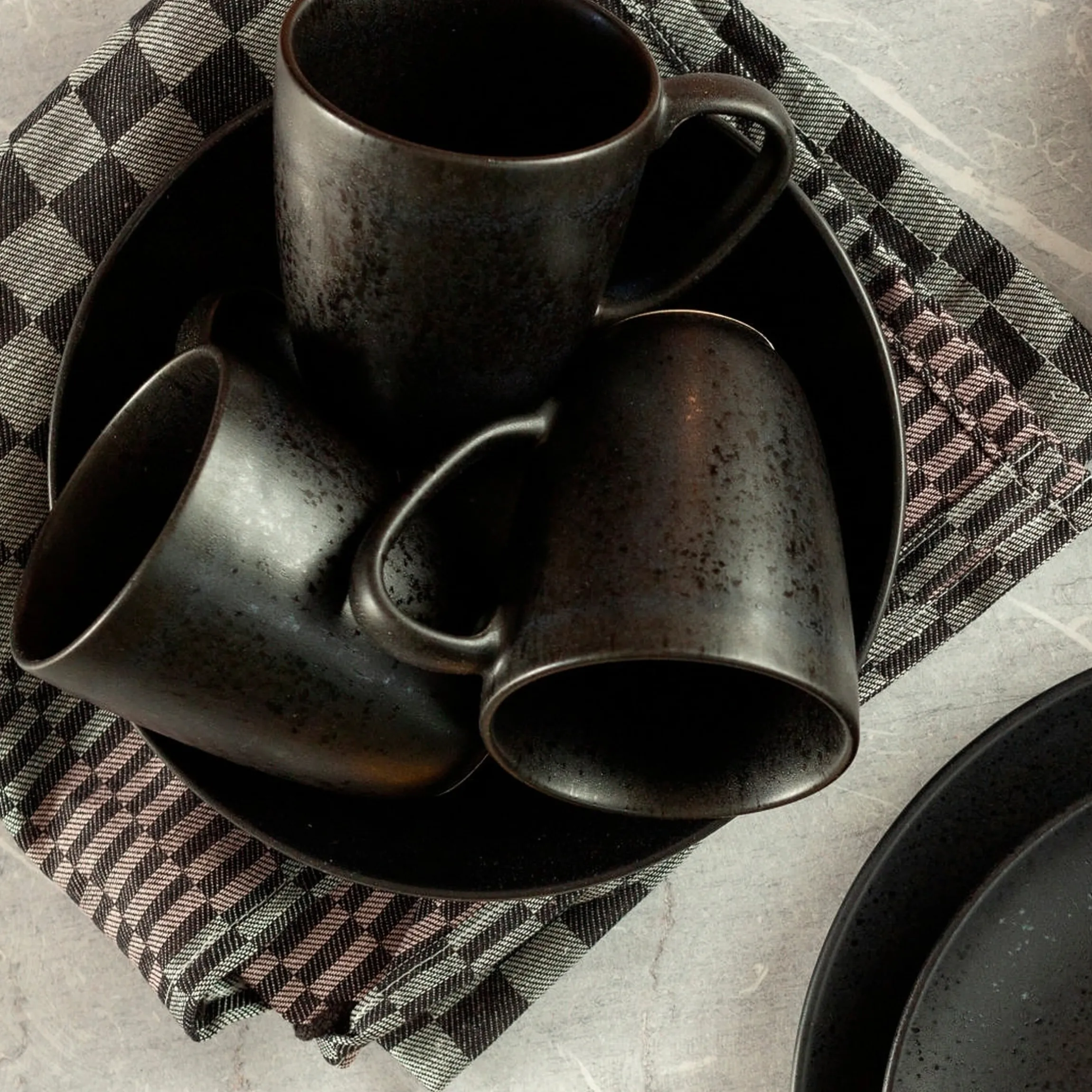 Kaffeebecher-Set, Steinzeug Essential