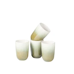 Kaffeebecher-Set, Steinzeug Flussufer blau, grün, weiß