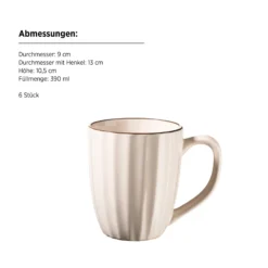 Kaffeebecher-Set, Steinzeug Osita