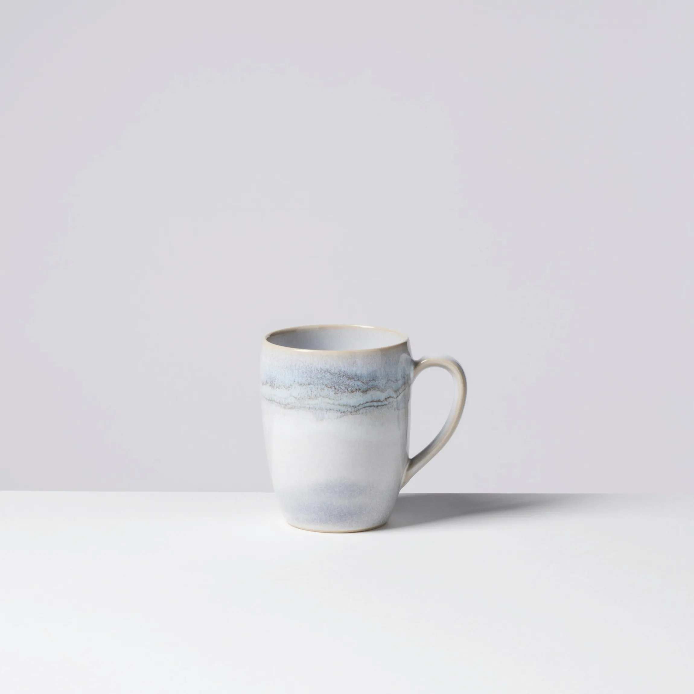 Kaffeebecher-Set, Steinzeug TIEFER SEE Grau / Weiß