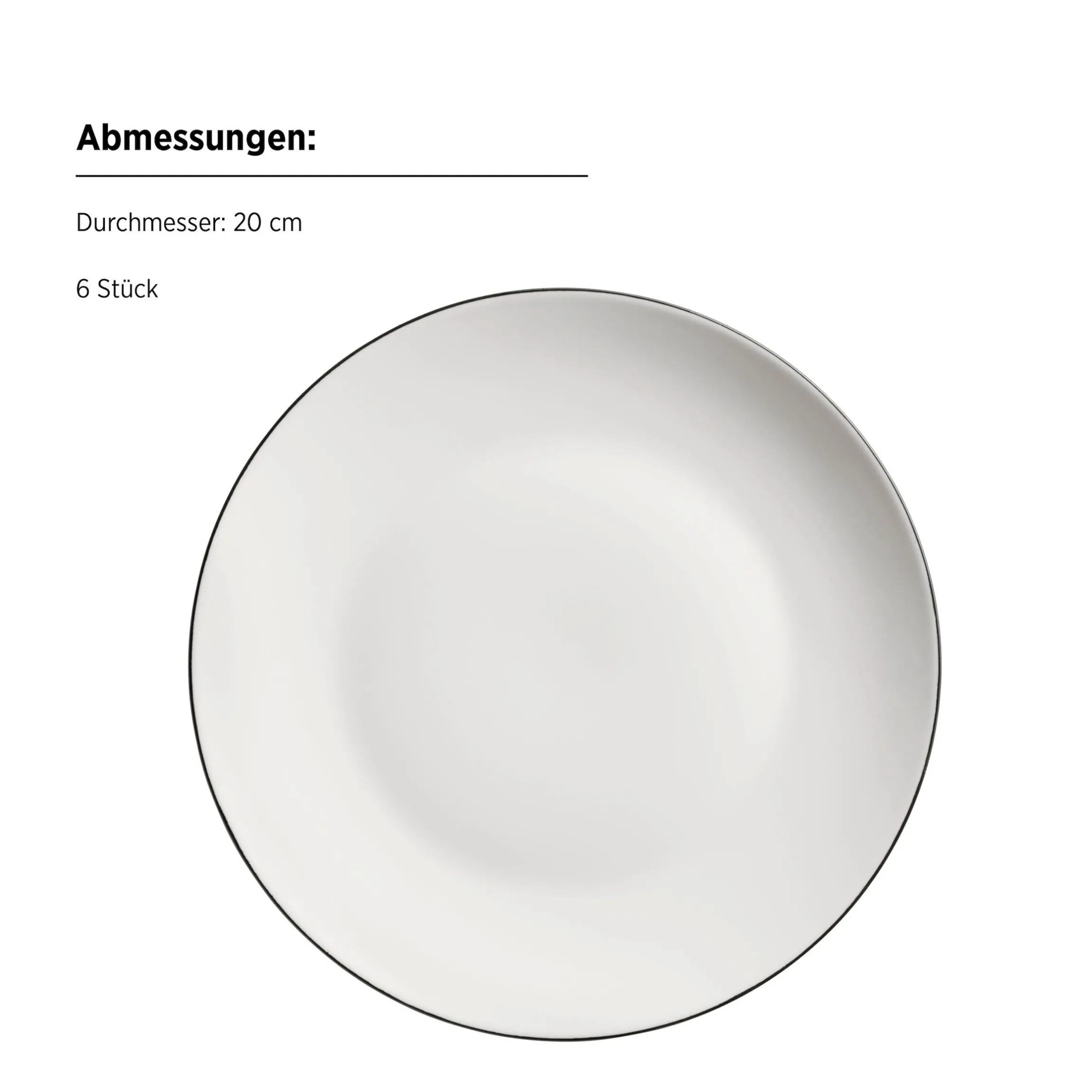 Kaffeeservice, Porzellan Felise Weiß / Schwarz
