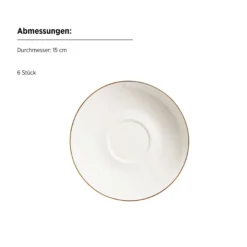 Kaffeeservice, Porzellan Felise Weiß / Gold
