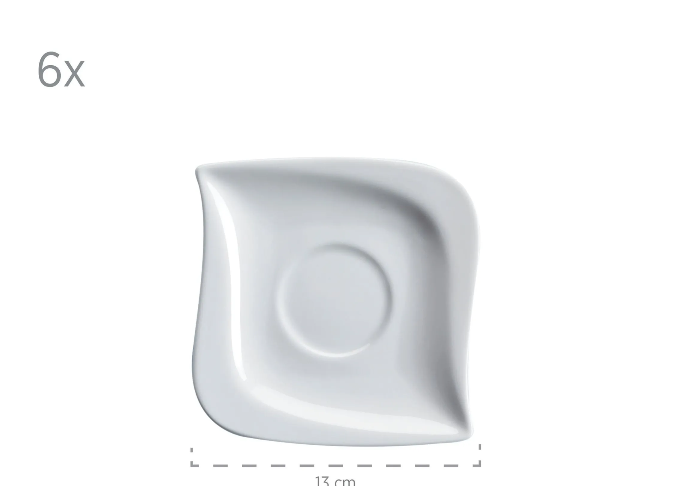 Kaffeeservice, Porzellan LA MUSICA 6 x Dessertteller, 6 x Kaffeetasse, 6 x Kaffeeuntertasse