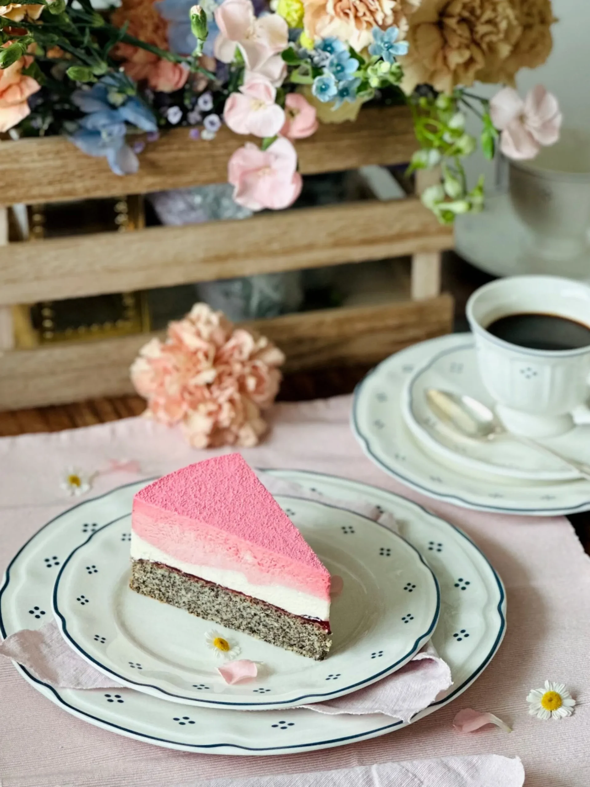 Kaffeeservice, Porzellan Lova Weiß / Blau