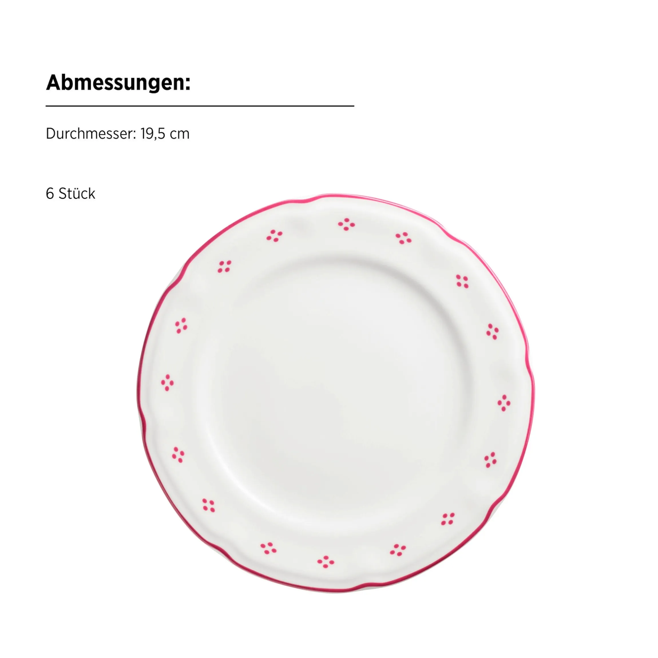 Kaffeeservice, Porzellan Lova Weiß / Rot