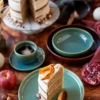 Kaffeeservice, Steinzeug Elina Uno 4 x Dessertteller, 4 x Kaffeetasse, 4 x Kaffeeuntertasse