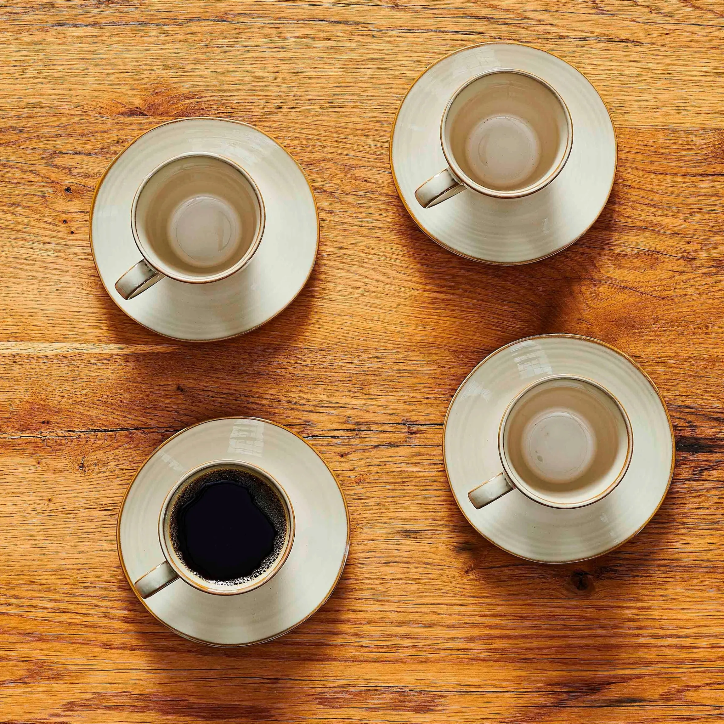 Kaffeetassenset, Keramik Nottingham Beige