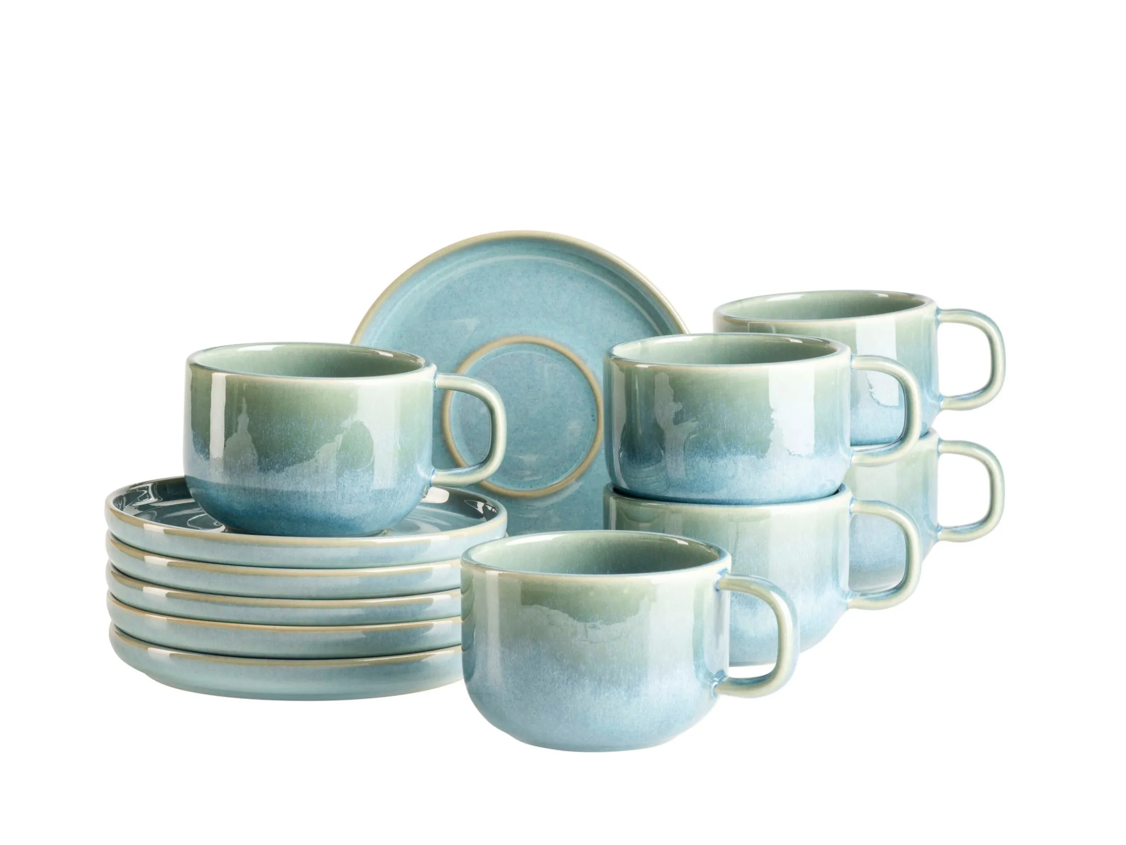 Kaffeetassen-Set, Steinzeug Cordelia Sand