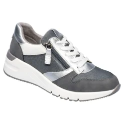 Keil-Sneaker H-Weite „Federleicht“ grau
