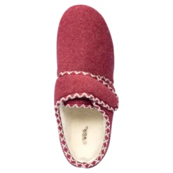 Klett-Hausschuh "Claudia" mit Wolle bordeaux