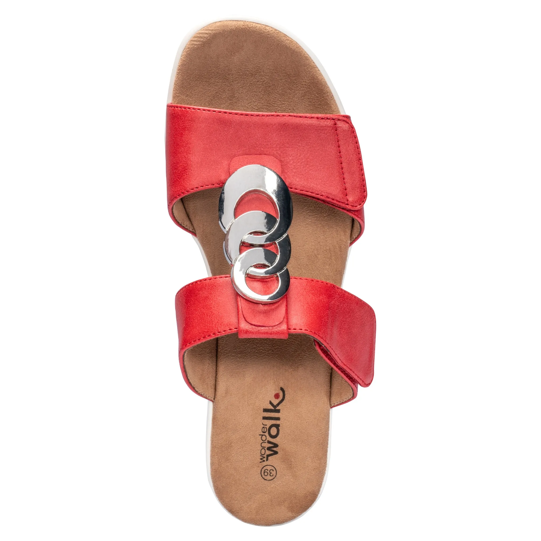 Klett-Pantolette "Elegant" rot