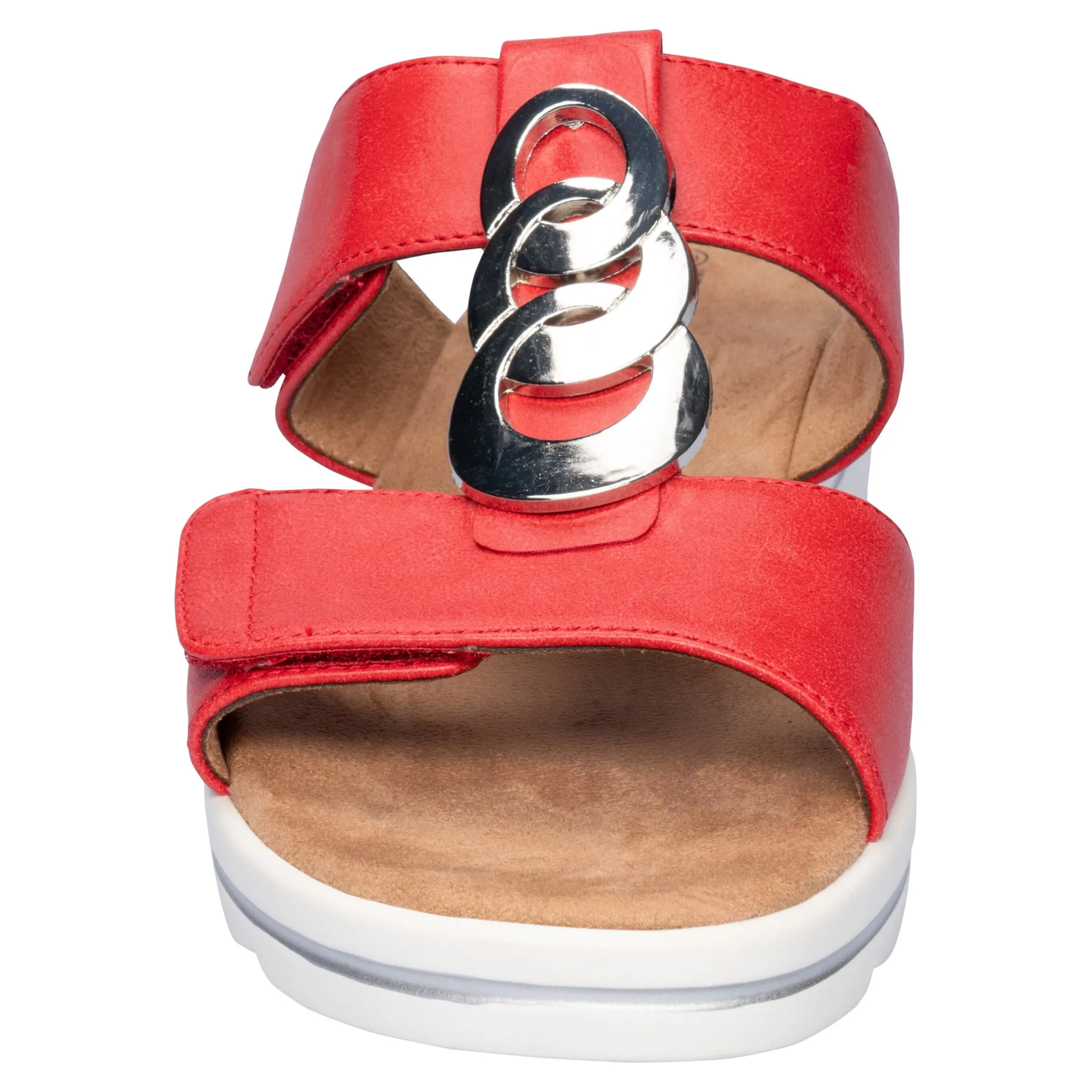 Klett-Pantolette "Elegant" rot