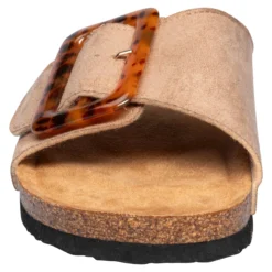 Klett-Pantolette „Miriam“ taupe