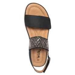Klett-Stretchsandalette „Saskia“ schwarz
