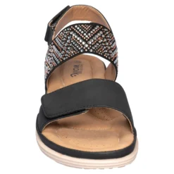 Klett-Stretchsandalette „Saskia“ schwarz