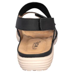 Klett-Stretchsandalette „Saskia“ schwarz