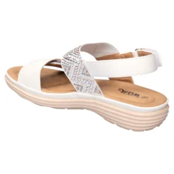 Klett-Stretchsandalette „Saskia“ weiß