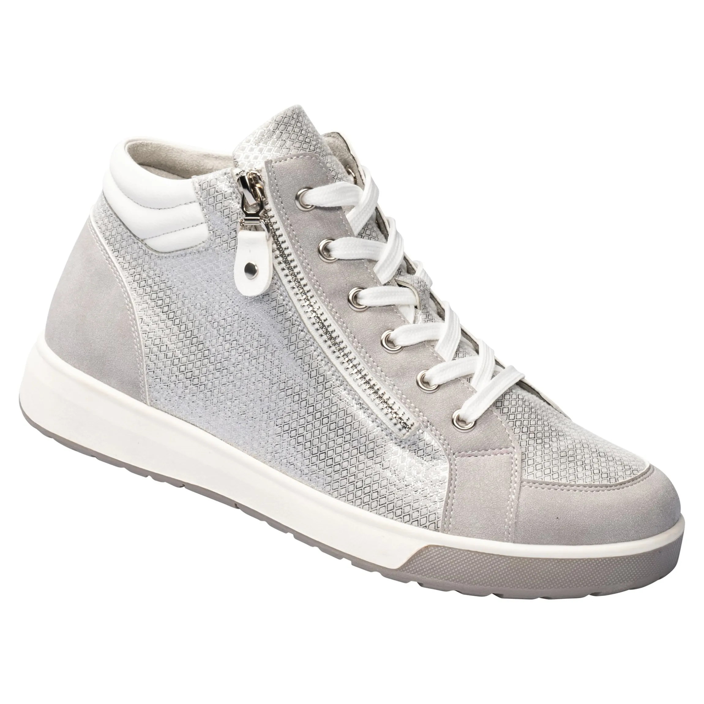 Knöchelhohe Sneaker "Nabia 2 in 1" mit Reißverschluss grau