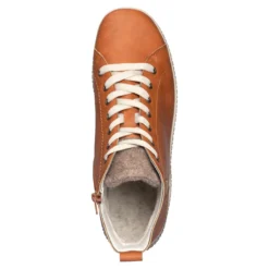 Knöchel-Sneaker mit Reißverschluss „Sabine“ cognac