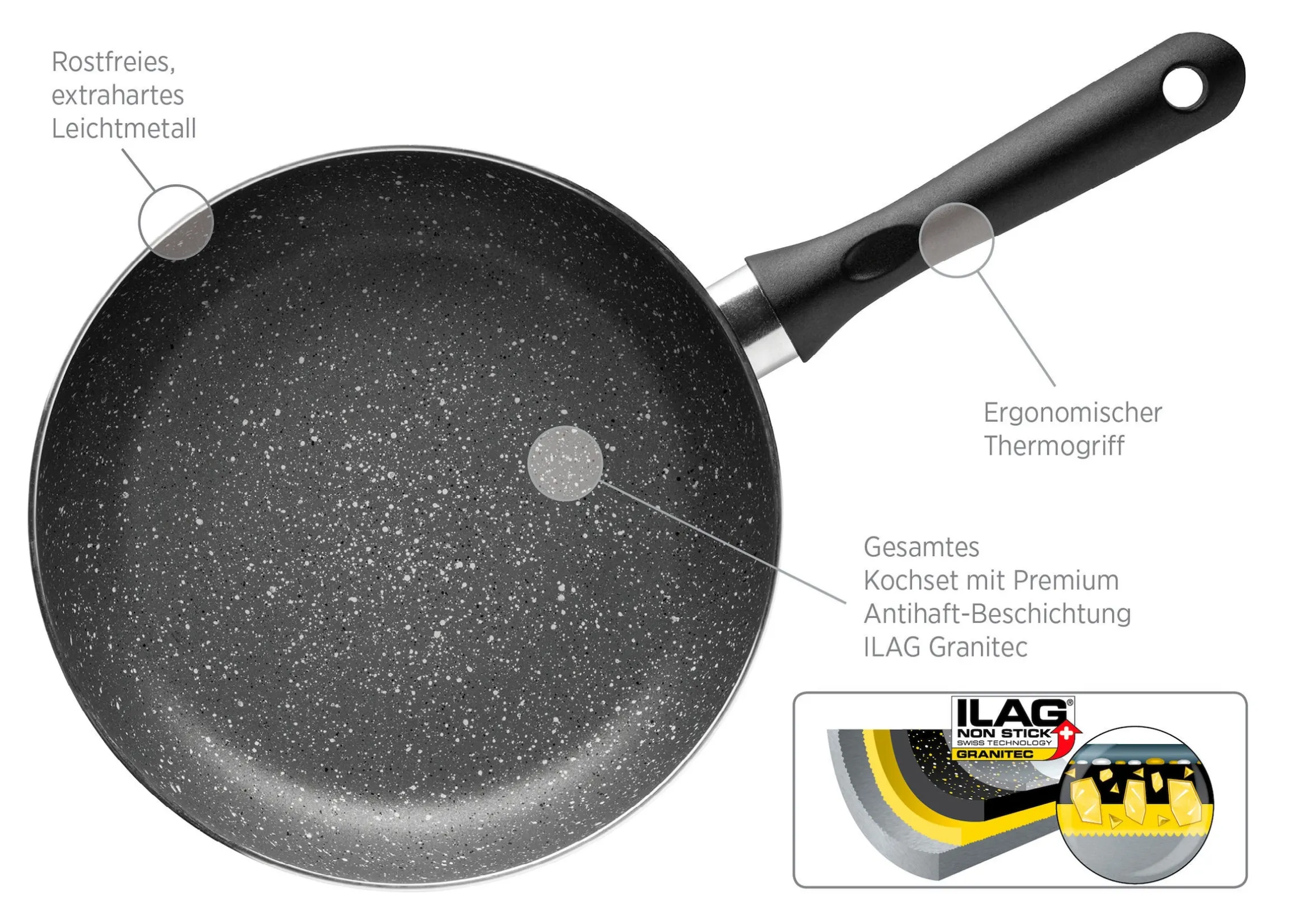 Kochtopf-Set, Aluminium Izar