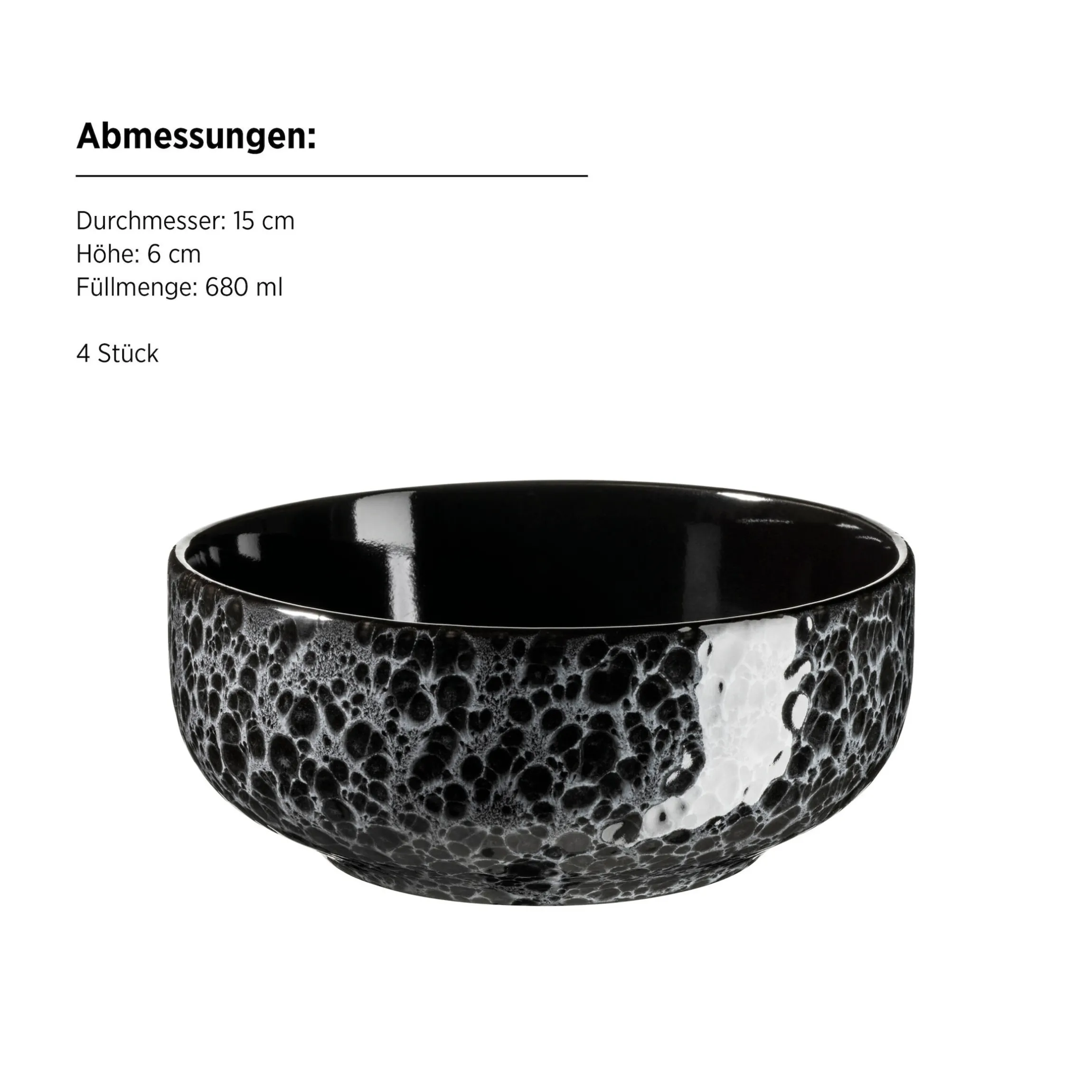 Kombiservice, Steinzeug Filippa Schwarz
