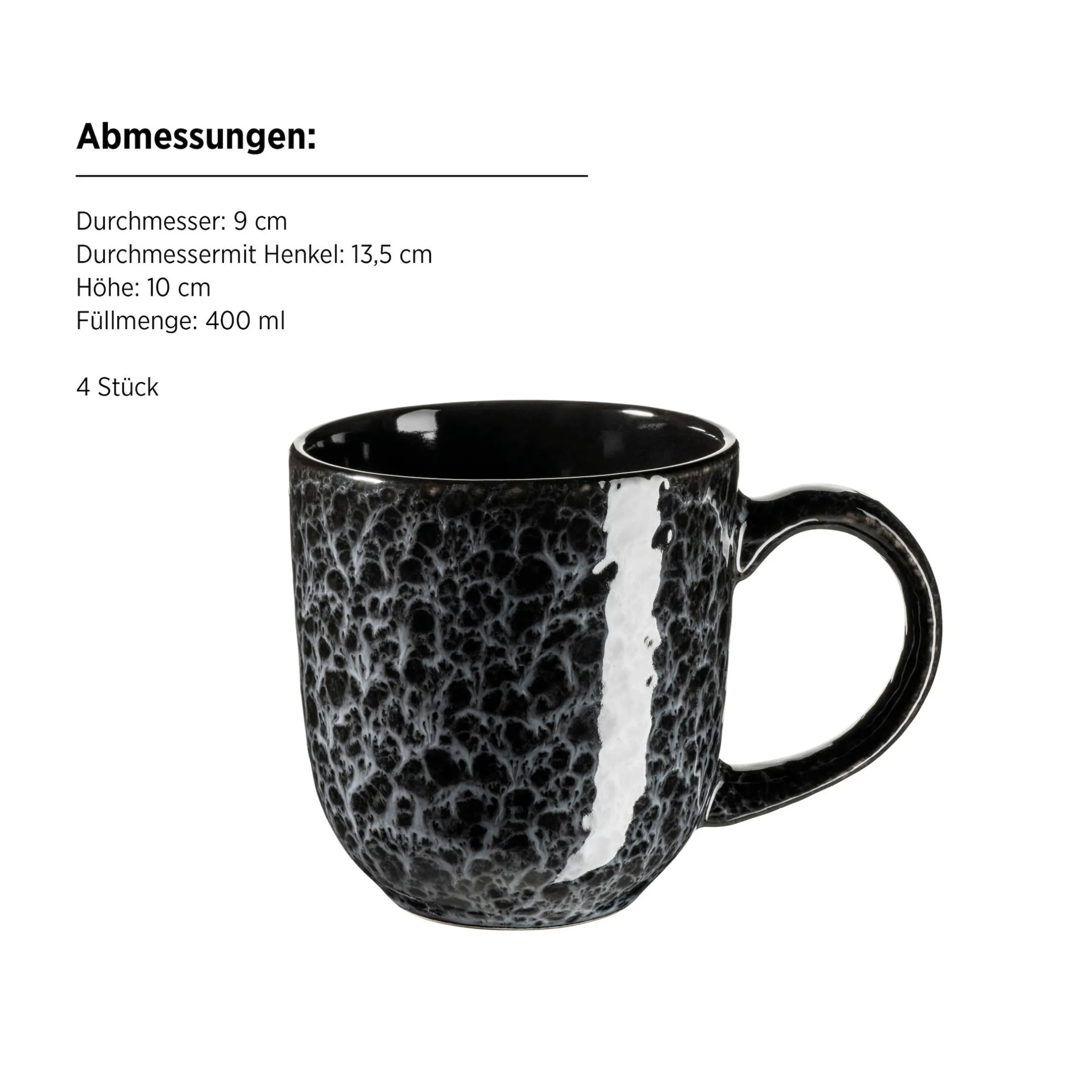 Kombiservice, Steinzeug Filippa Schwarz