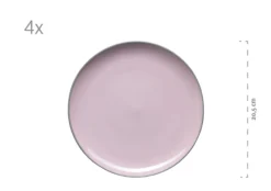 Kombiservice, Steinzeug Maila Petrol, Altrosa, Beige, Dunkelblau