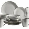 Kombiservice, Steinzeug METALLIC RIM Grau