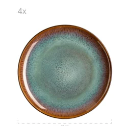 Kombiservice, Steinzeug Teona 4 x Speisteller, 4 x Suppenteller, 4 x Dessertteller, 4 x Müslischüssel, 4 x Kaffeebecher