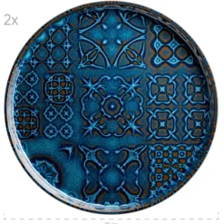 Kombiservice, Steinzeug Trad. Tiles Blau