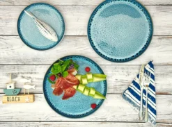 Kombiset, Steinzeug Malea Blau