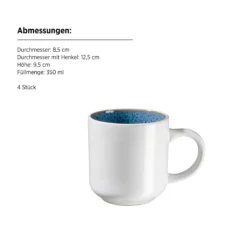 Kombiset, Steinzeug Malea Blau