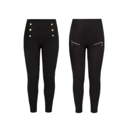 Komfortbund-Leggings „Elegant“, 2 Stück