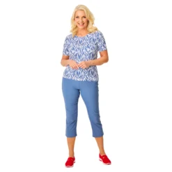 Komfort-Capri-Schlupfhose „Karin“ rauchblau