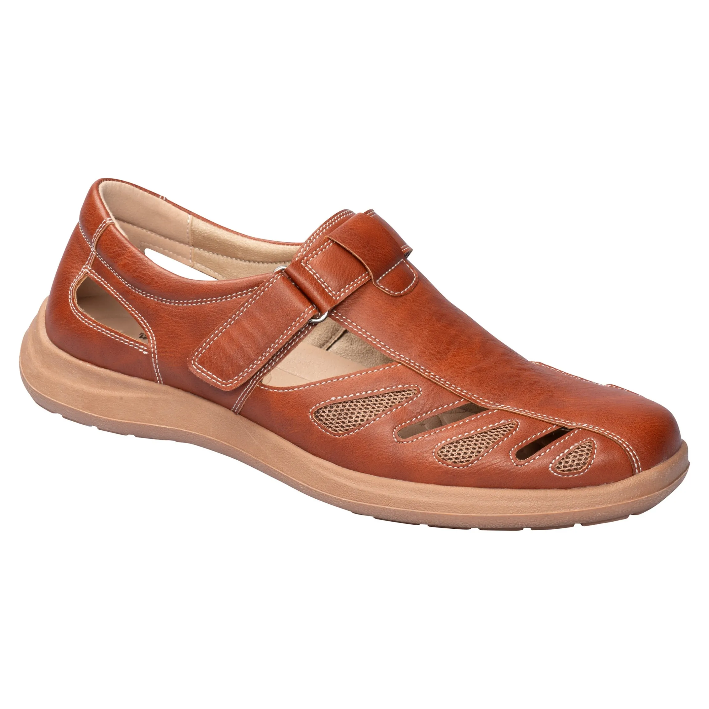 Komfort-Herrensandale "Helmut" cognac