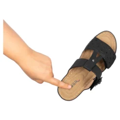 Komfort-Klettpantolette „Paula“ schwarz