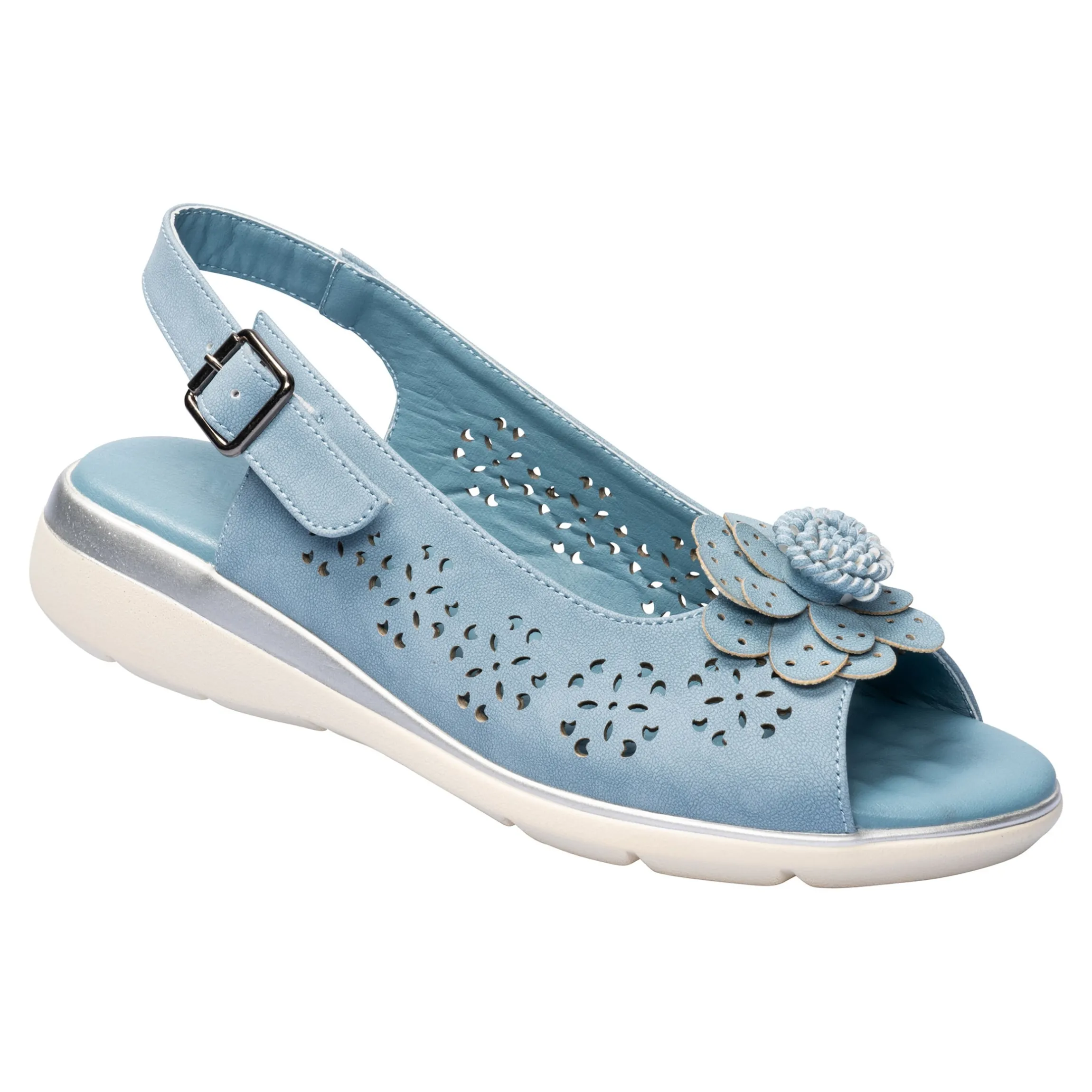 Komfort-Sandalette „Rose“ rauchblau