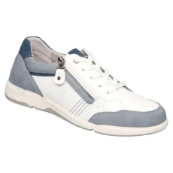 Komfort-Sneaker mit Leder-Decksohle „Lena“ rauchblau