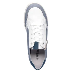 Komfort-Sneaker mit Leder-Decksohle „Lena“ rauchblau