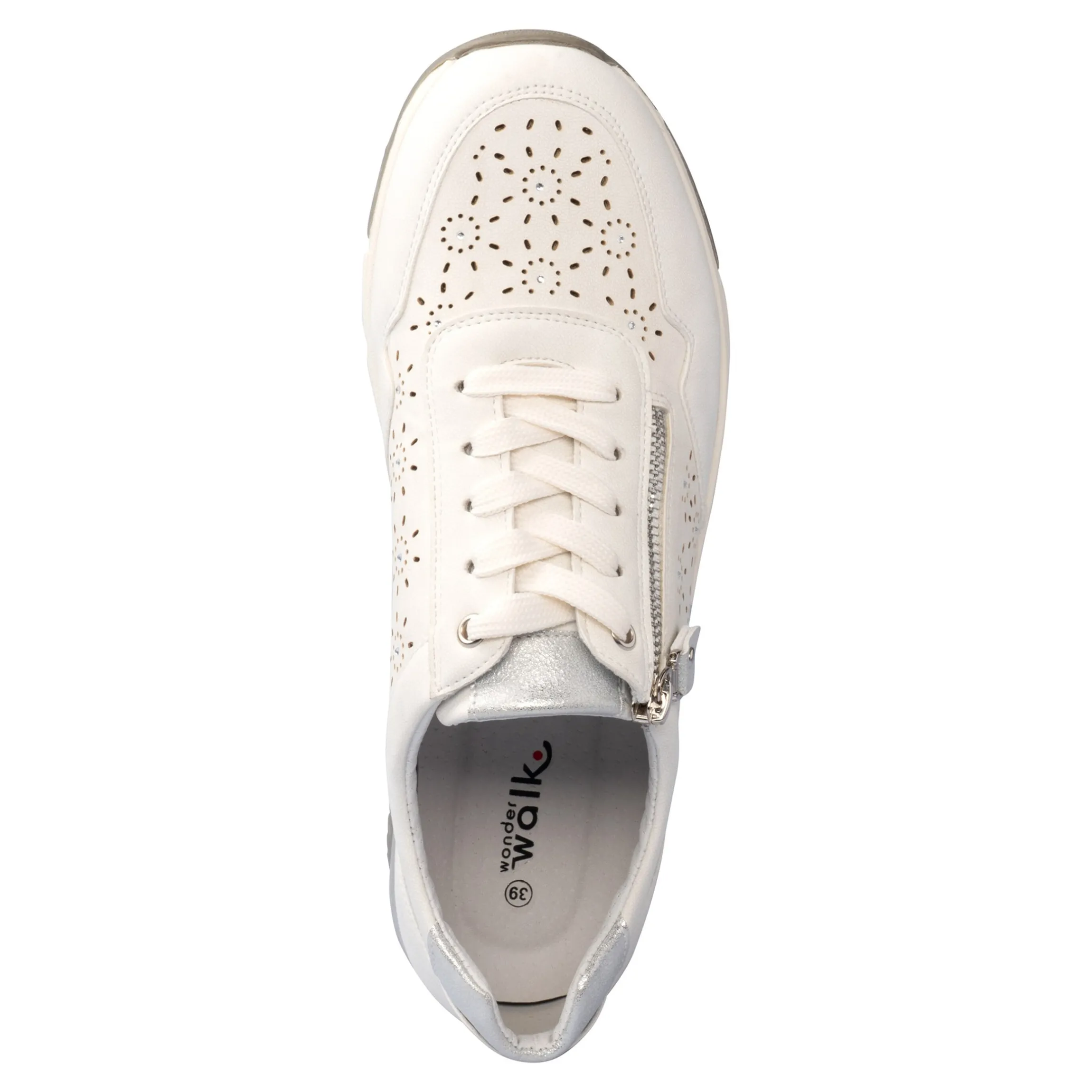 Komfort-Sneaker mit Leder „Isabelle“ weiß