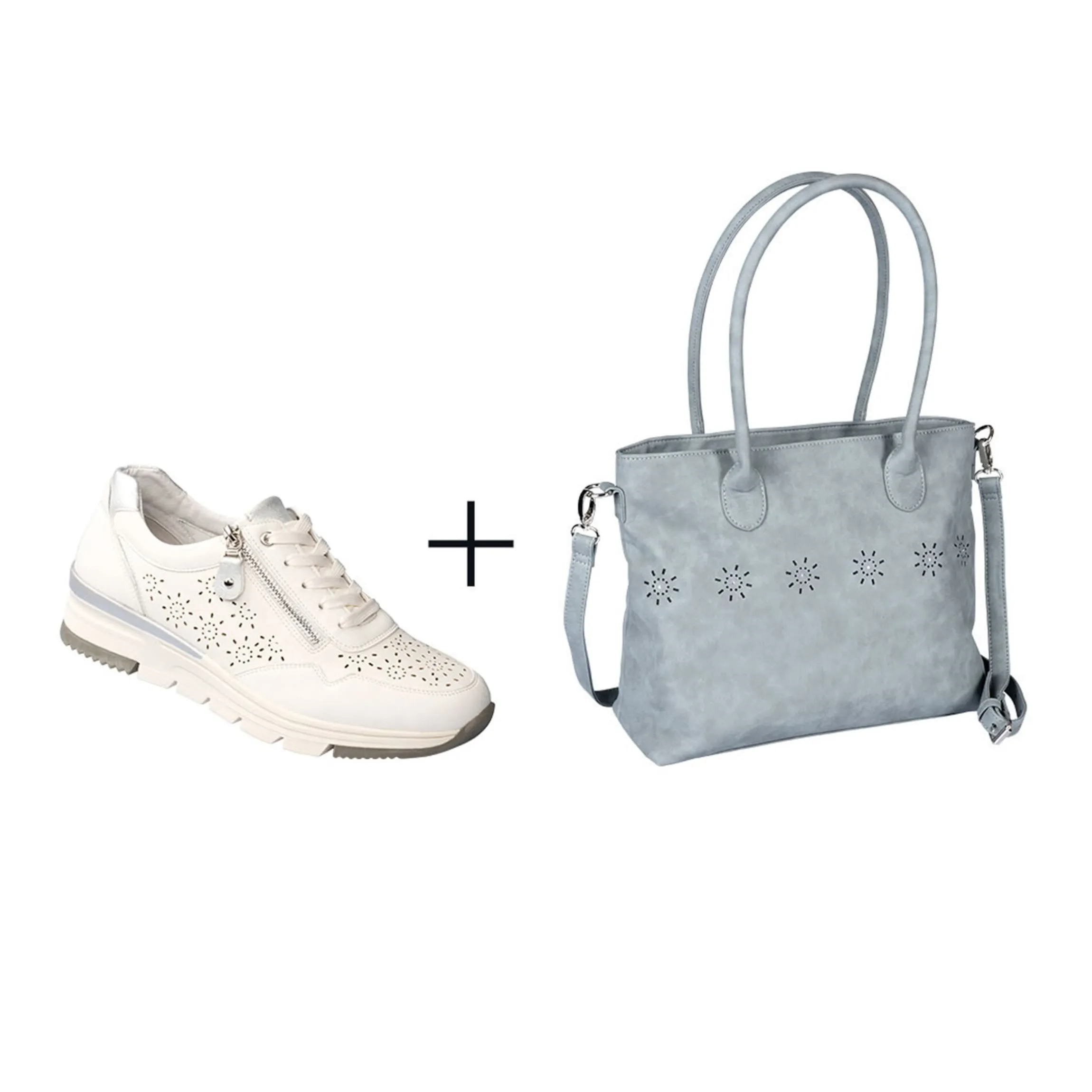 Komfort-Sneaker mit Leder „Isabelle“ weiß
