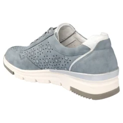 Komfort-Sneaker mit Leder „Isabelle“ rauchblau