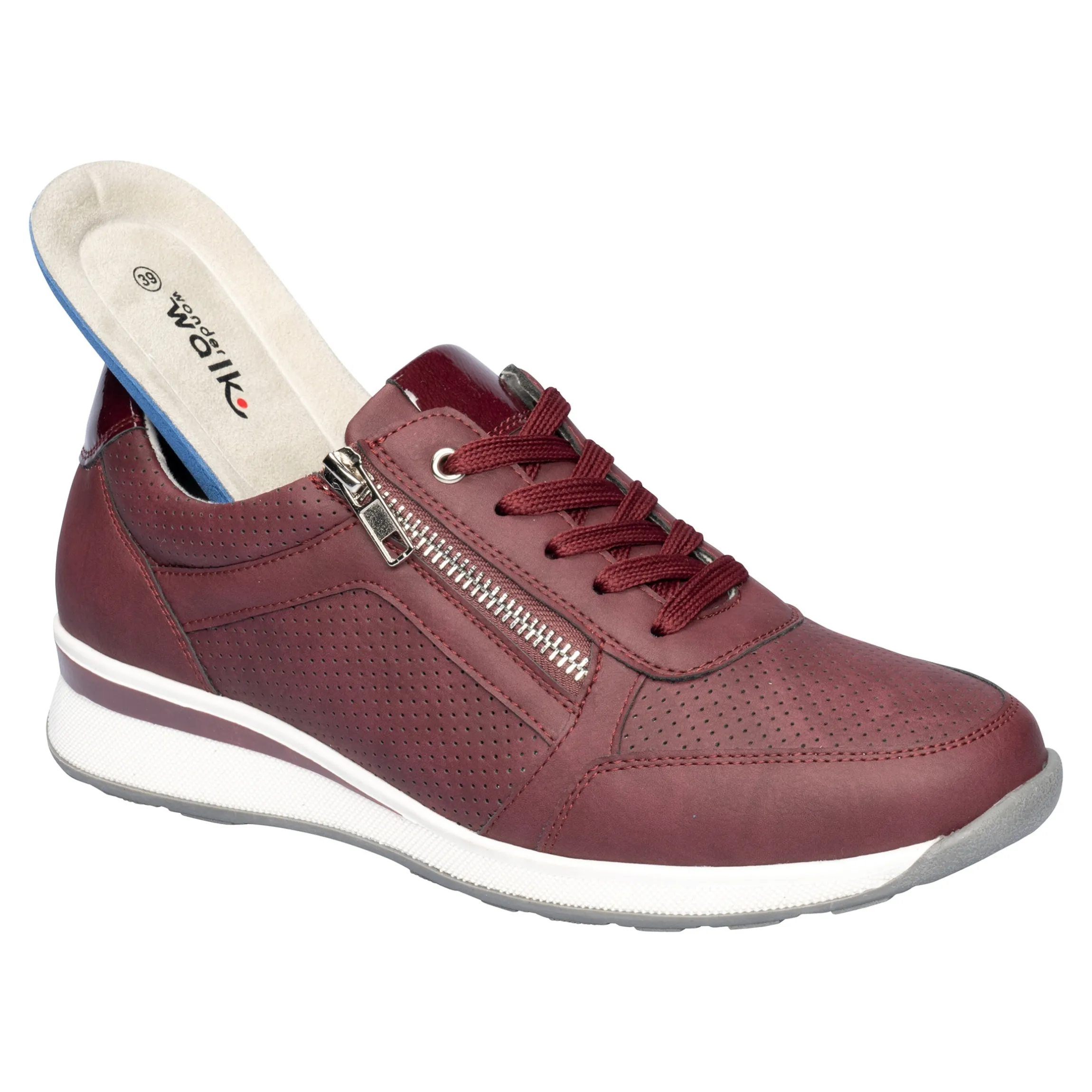 Komfort-Wechselsneaker „Julia“ mit Austauschsohle pflaume