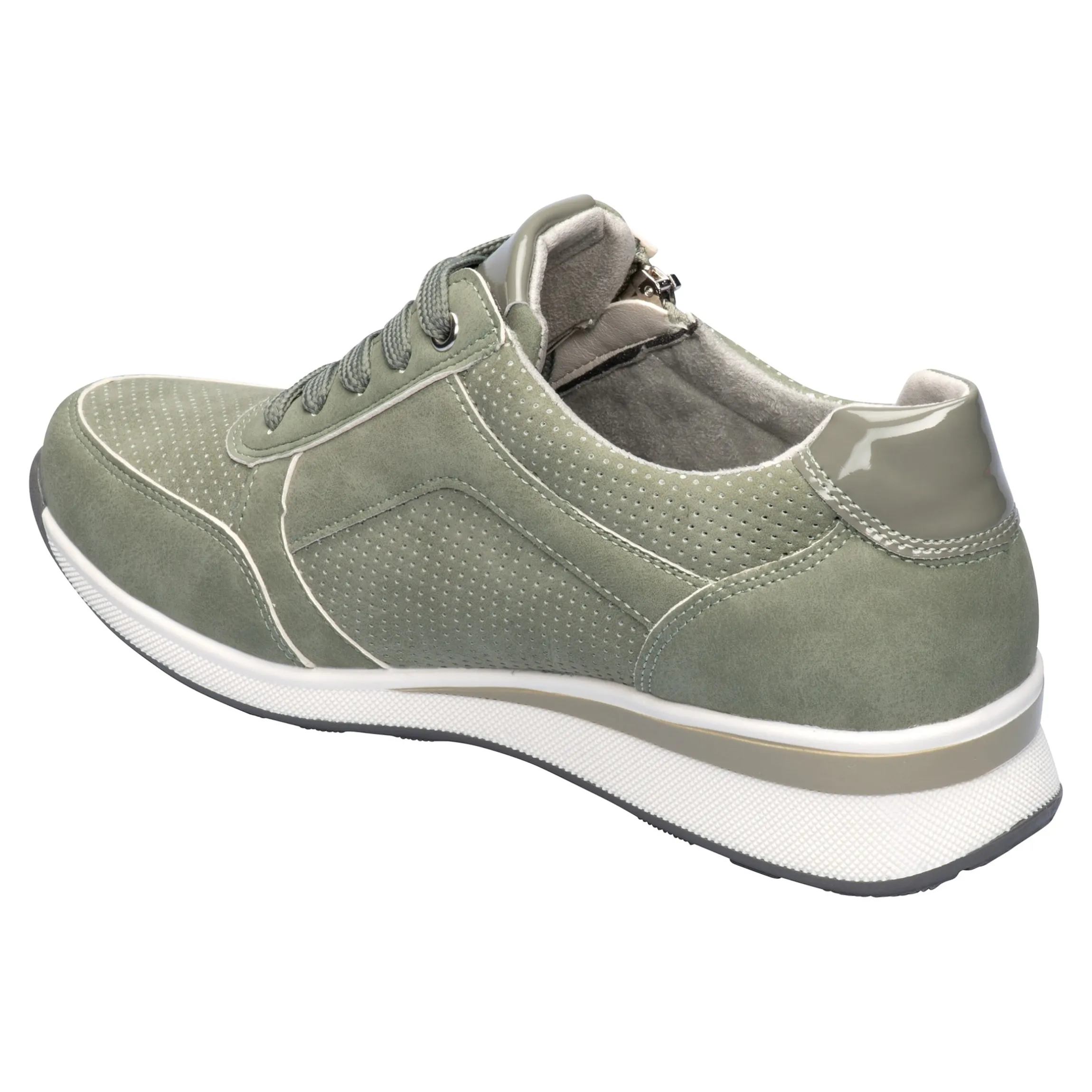 Komfort-Wechselsneaker „Julia“ mit Austauschsohle eukalyptus
