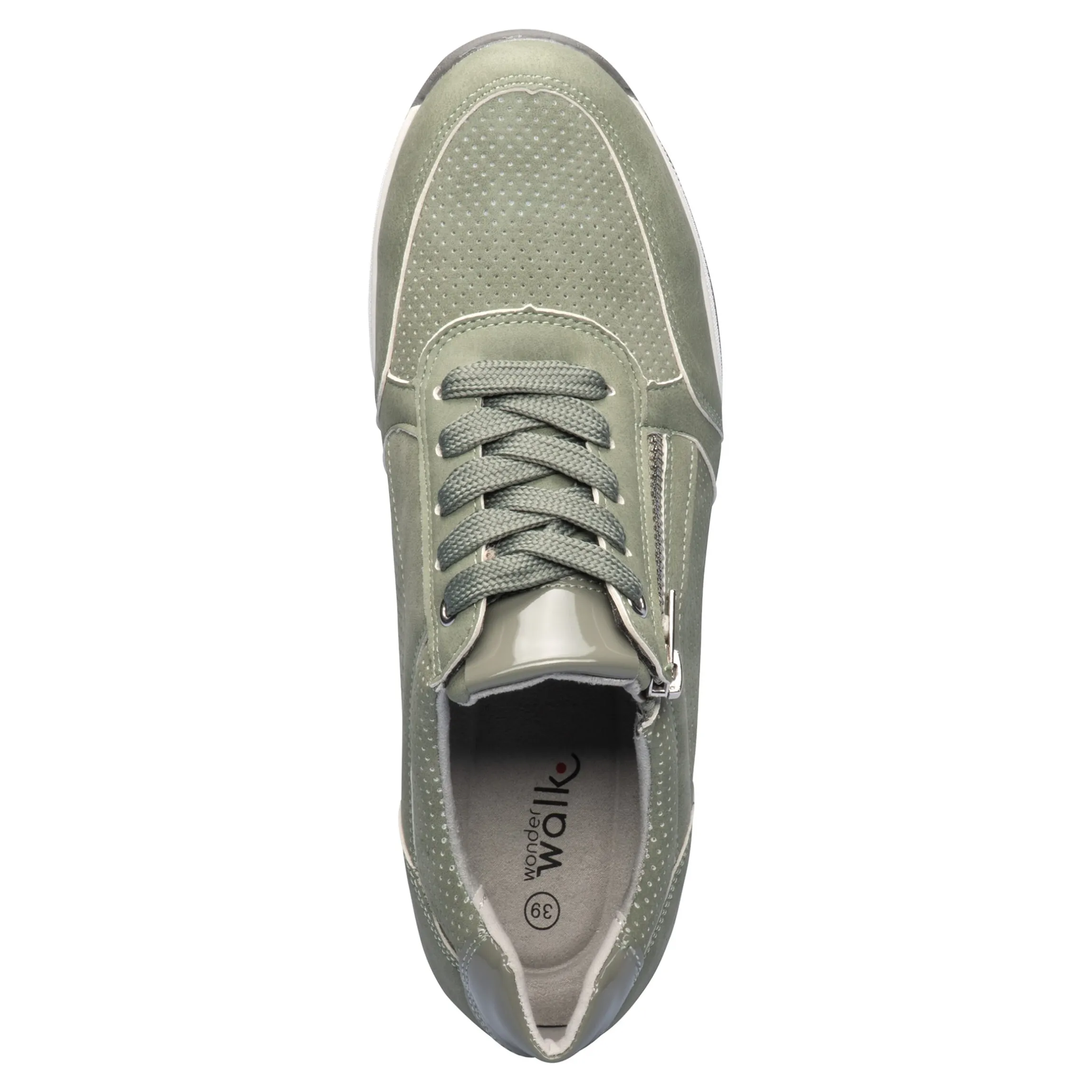 Komfort-Wechselsneaker „Julia“ mit Austauschsohle eukalyptus