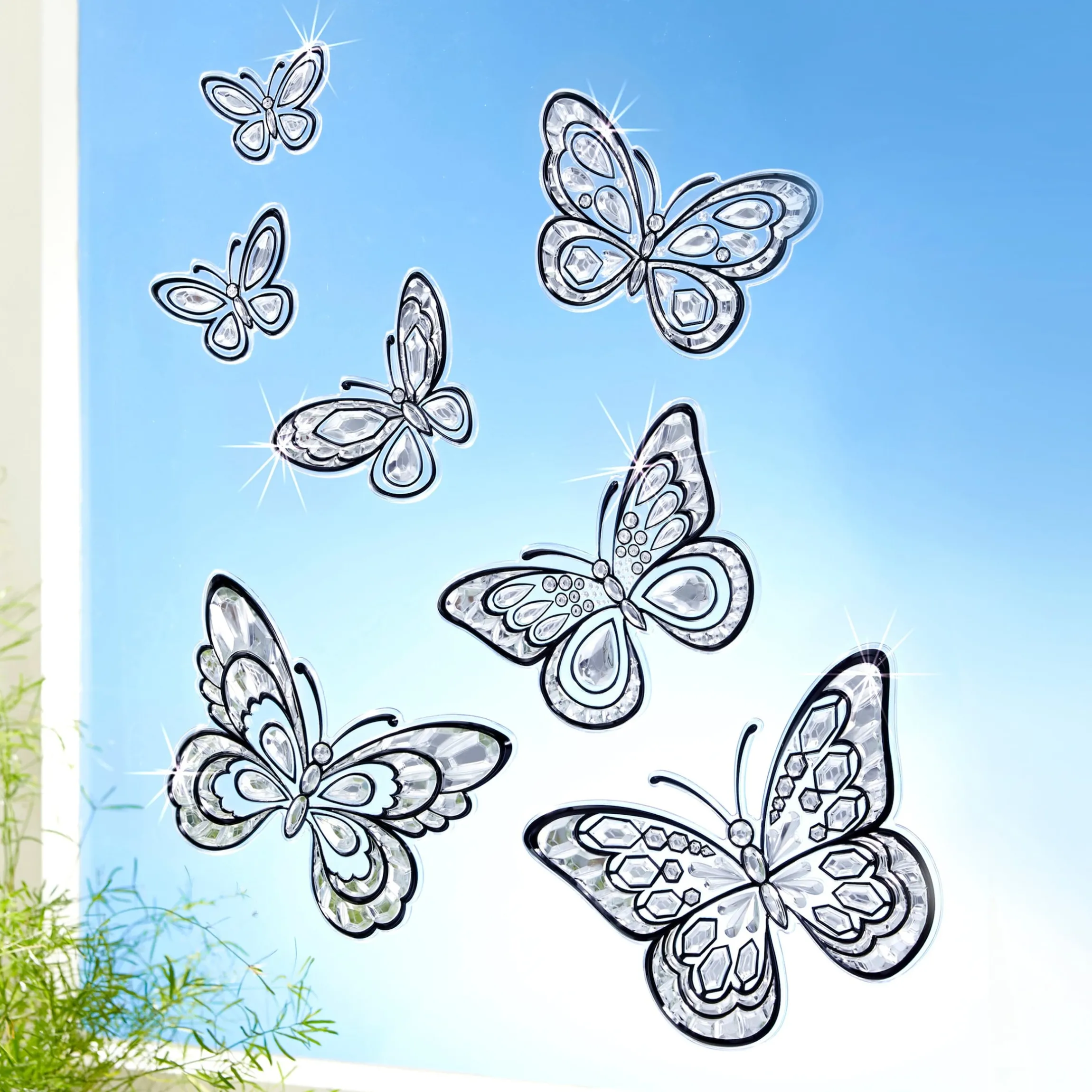Kristall-Deko "Schmetterling", 7 Stück