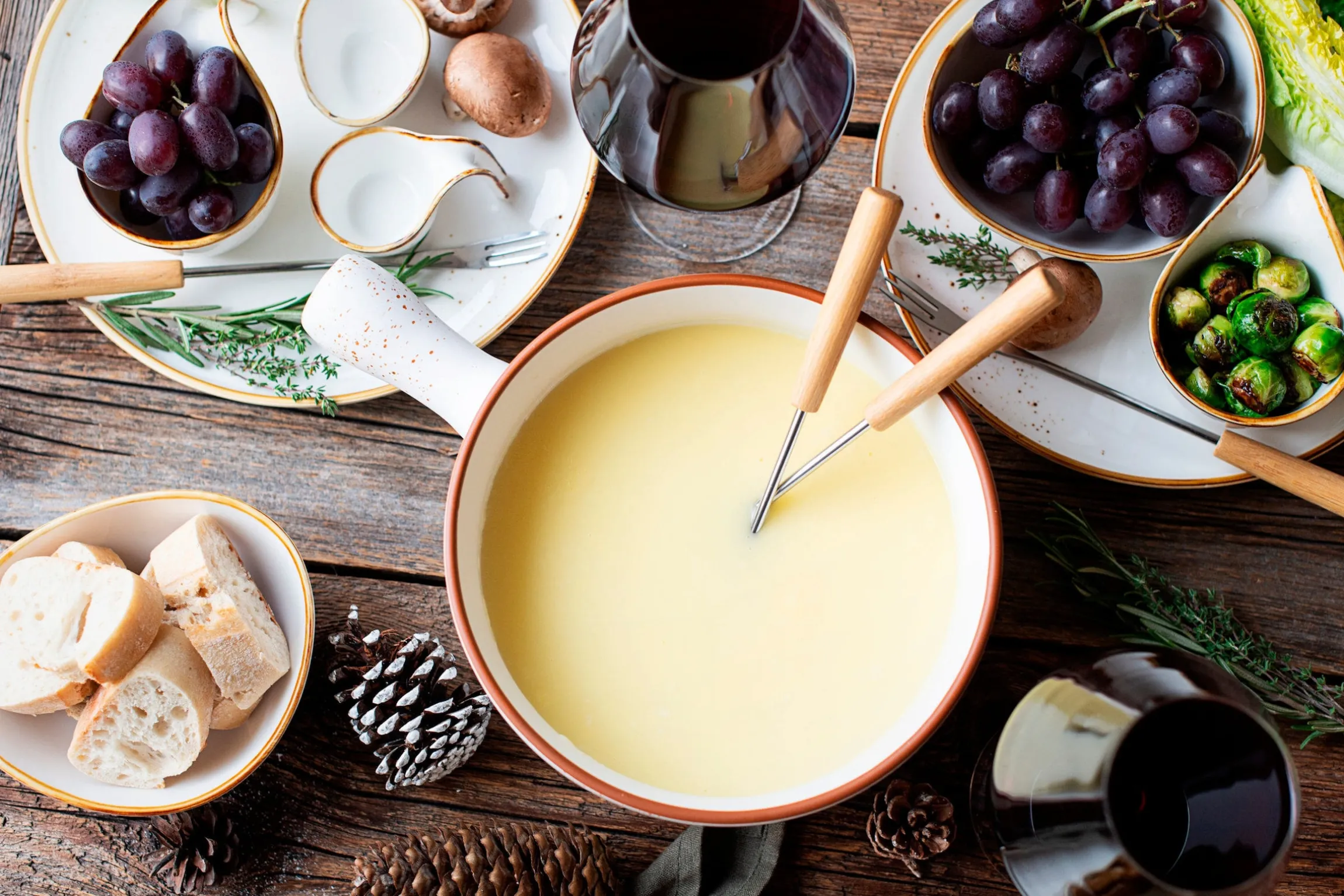 Käsefondue Set, Steinzeug Pintar
